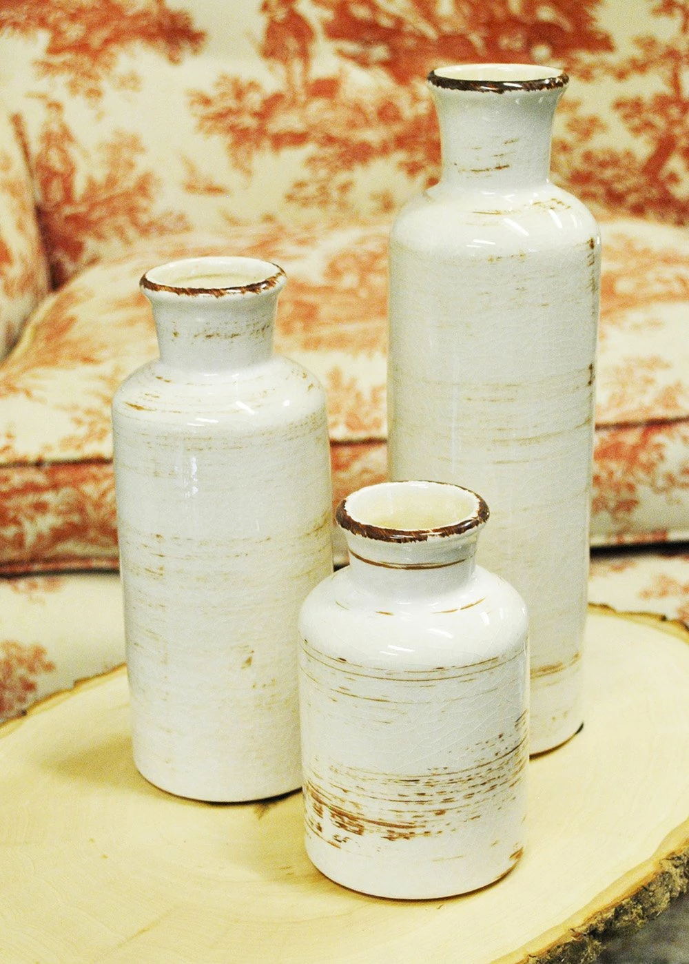 Richland Farmhouse White Ceramic Vase 10" Set Of 12 5 Richland Farmhouse White Ceramic Vase 10" Set Of 12 - Image 5