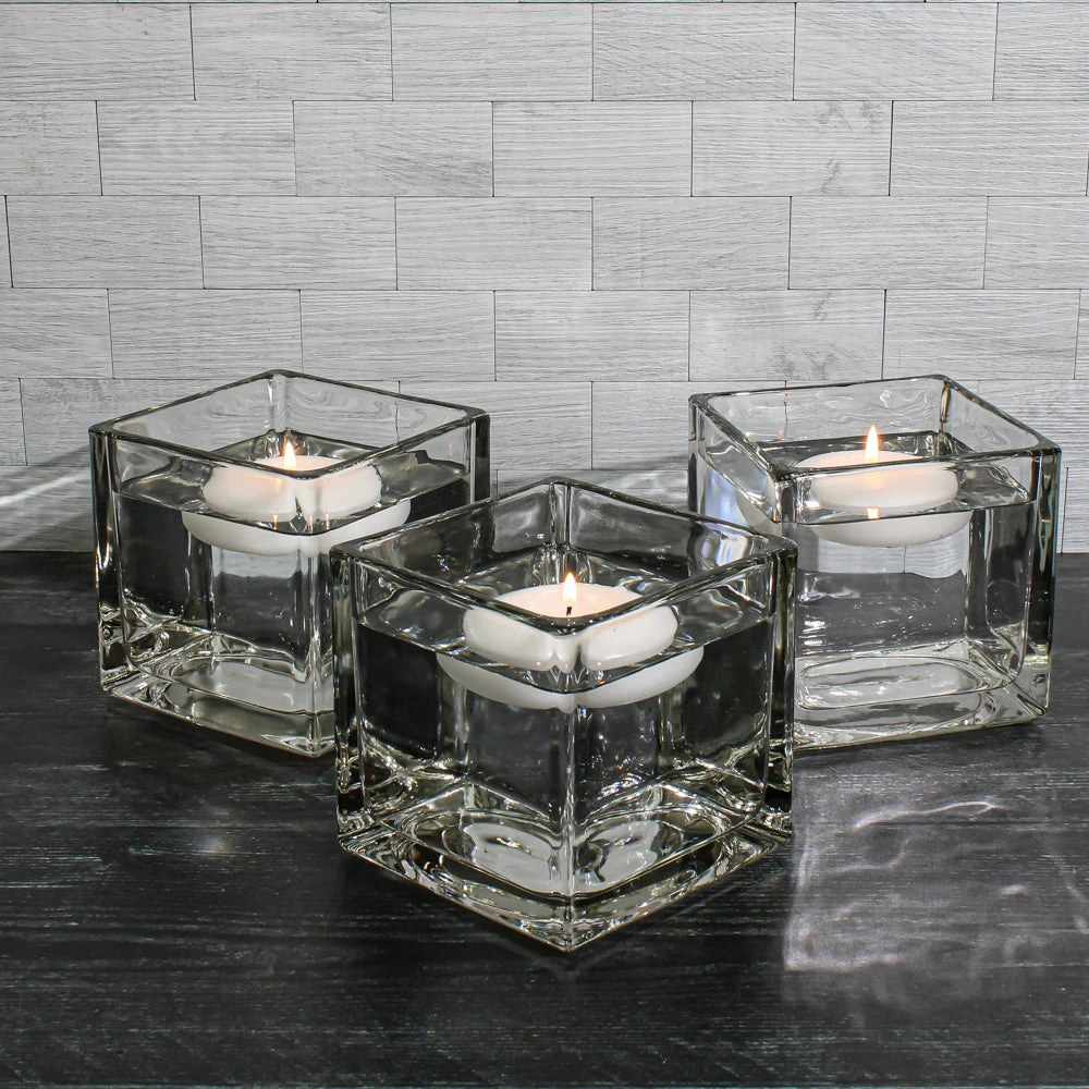 Richland Square Glass Cube Vase 5" Set Of 12 2 Richland Square Glass Cube Vase 5" Set Of 12 - Image 2