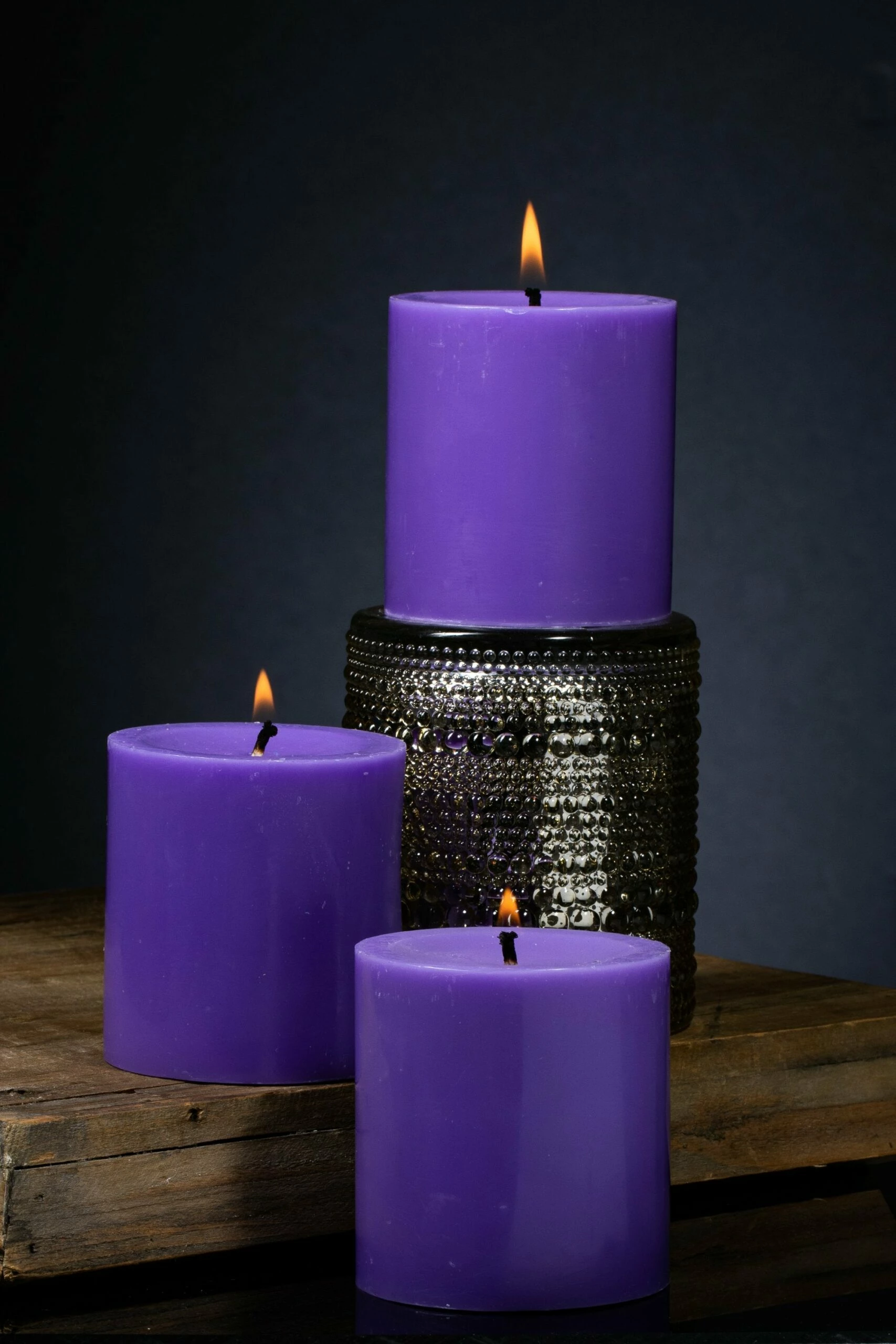 Richland Pillar Candles 3"x3" Lavender Set Of 12 2 Richland Pillar Candles 3"x3" Lavender Set Of 12 - Image 2