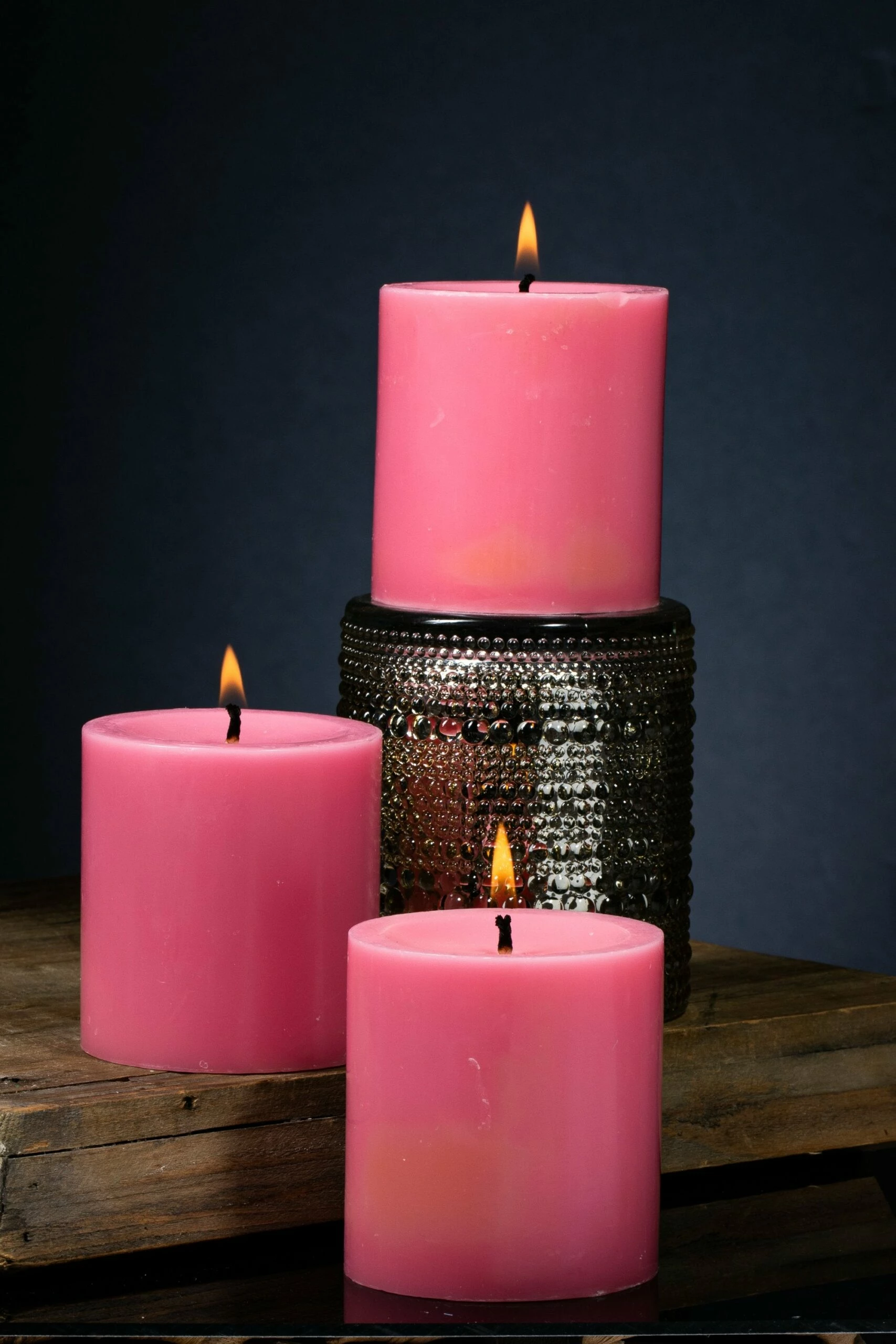Richland Pillar Candles 3"x3" Pink Set Of 12 2 Richland Pillar Candles 3"x3" Pink Set Of 12 - Image 2