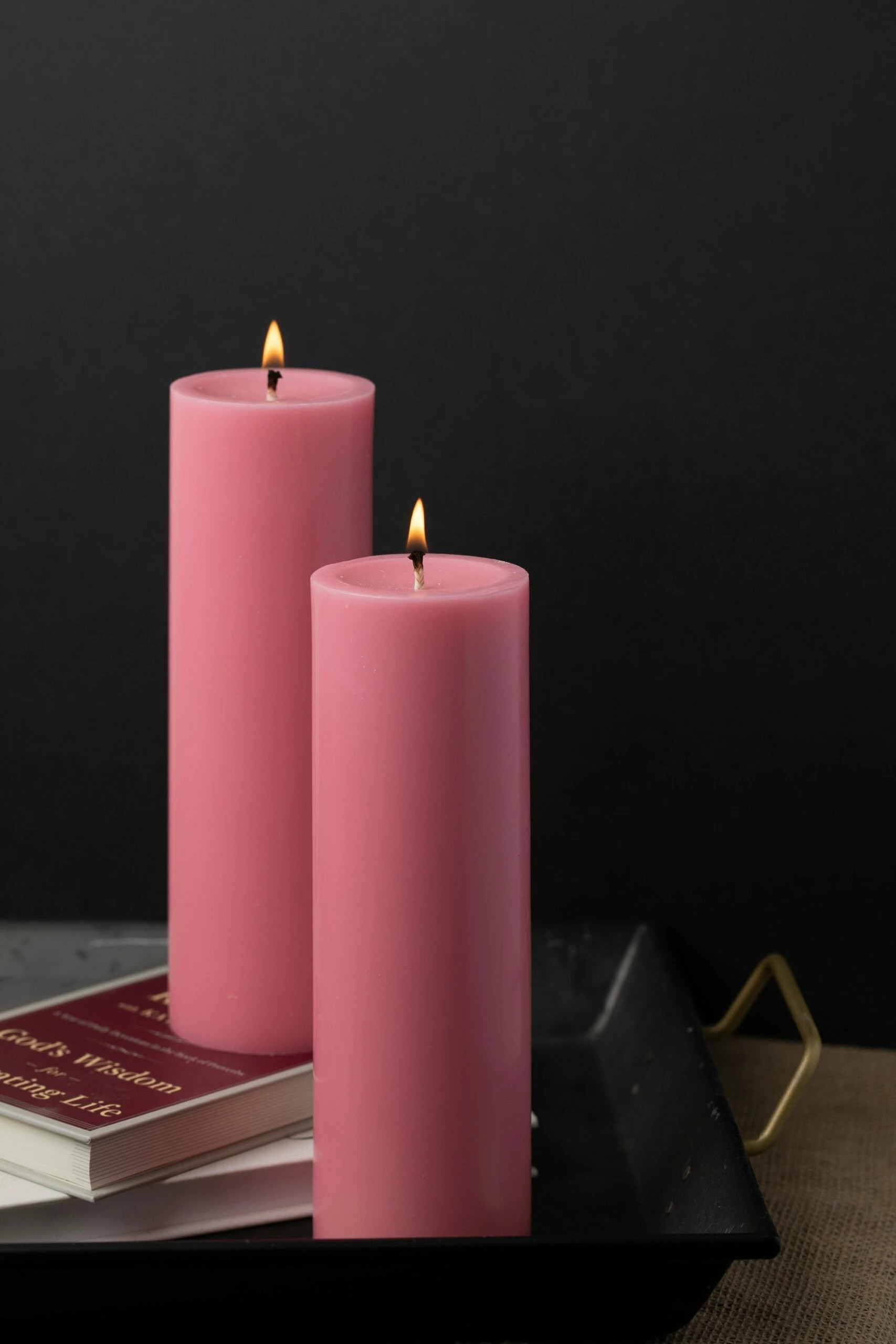 Richland Pillar Candles 3"x9" Pink Set Of 24 2 Richland Pillar Candles 3"x9" Pink Set Of 24 - Image 2