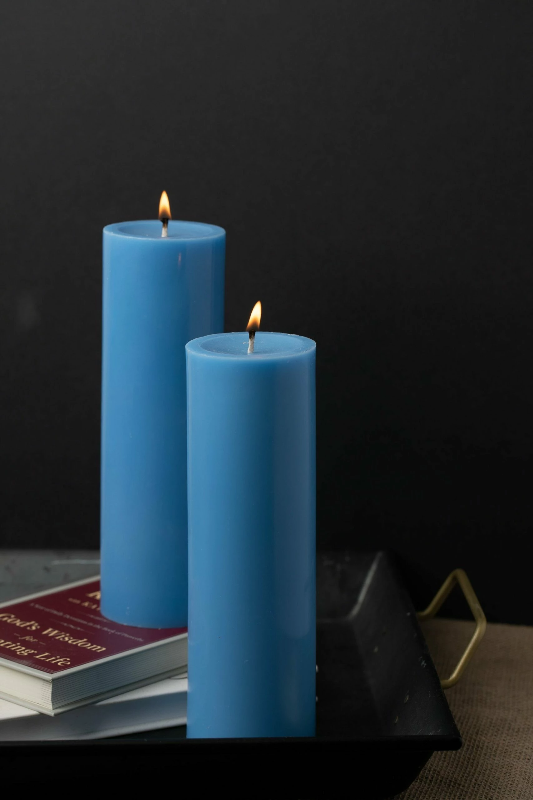 Richland Pillar Candles 3"x9" Light Blue Set Of 24 2 Richland Pillar Candles 3"x9" Light Blue Set Of 24 - Image 2