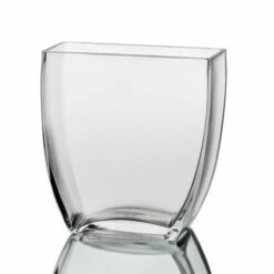 Tapered Curve Rectangle Vase 7.5in