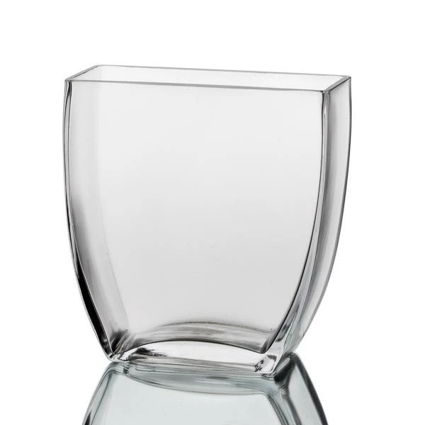 Tapered Curve Rectangle Vase 7.5in 1 Tapered Curve Rectangle Vase 7.5in