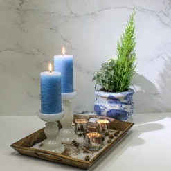 Richland White Glass Pillar Candle Holder Set Of 3 -US Gift Sales 2024 HeroBlue 31421f91 bda3 44f6 b388 96fe6ddd9c0e