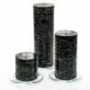 Richland Rustic Pillar Candle 3" X "3, 3" X 6" & 3"x 9" Black Set Of 36