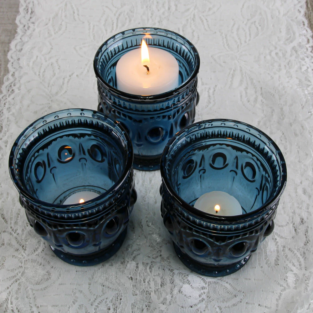 Richland Vintage Charm Candle Holder Navy Blue Set Of 6 4 Richland Vintage Charm Candle Holder Navy Blue Set Of 6 - Image 4