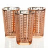 Richland Rose Gold Dotted Glass Holder - Large Set Of 48
