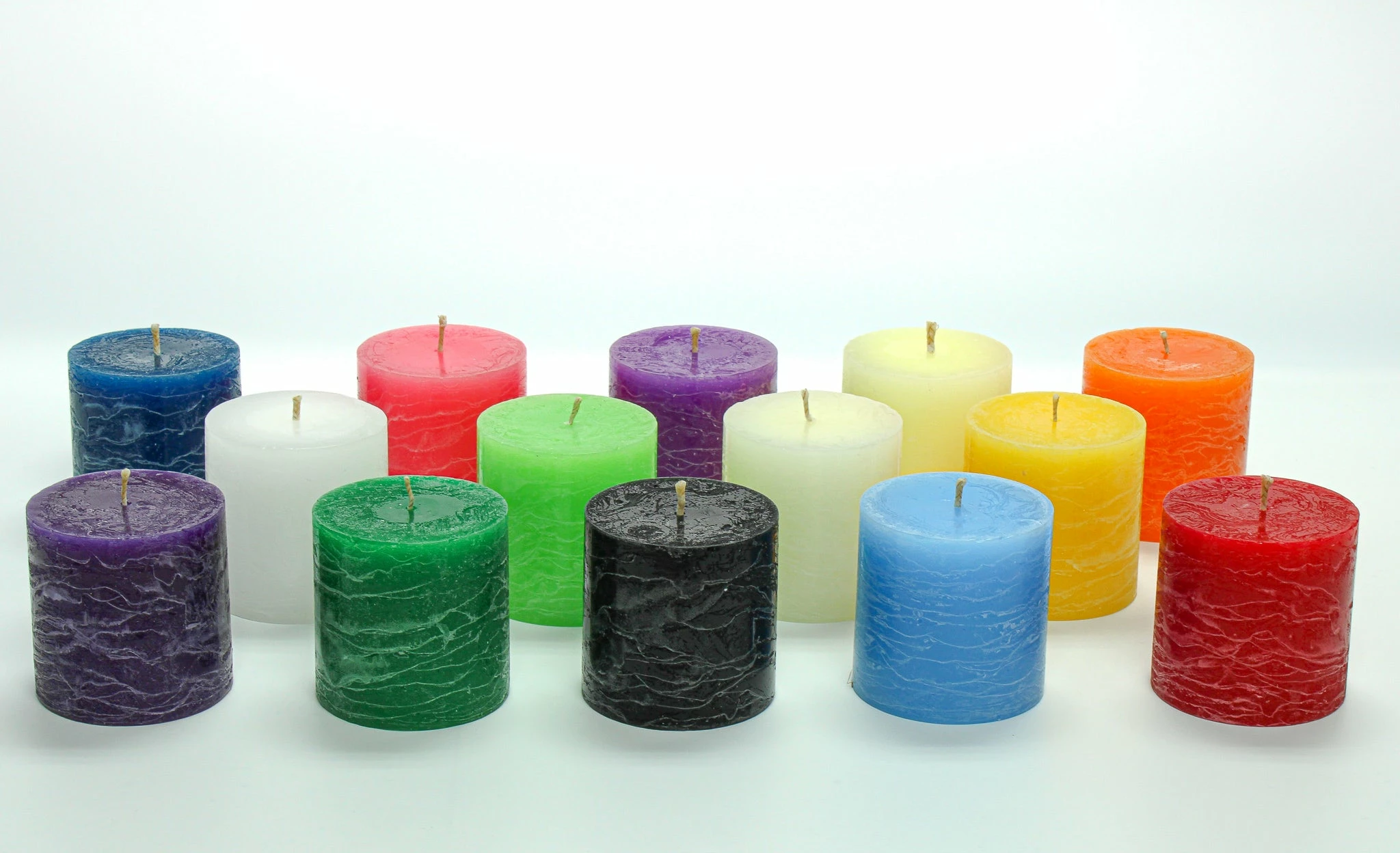 Richland Rustic Pillar Candle 3"x 3" White Set Of 12 2 Richland Rustic Pillar Candle 3"x 3" White Set Of 12 - Image 2