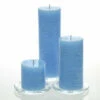 Richland Rustic Pillar Candle 3" X "3, 3" X 6" & 3"x 9" Light Blue Set Of 3