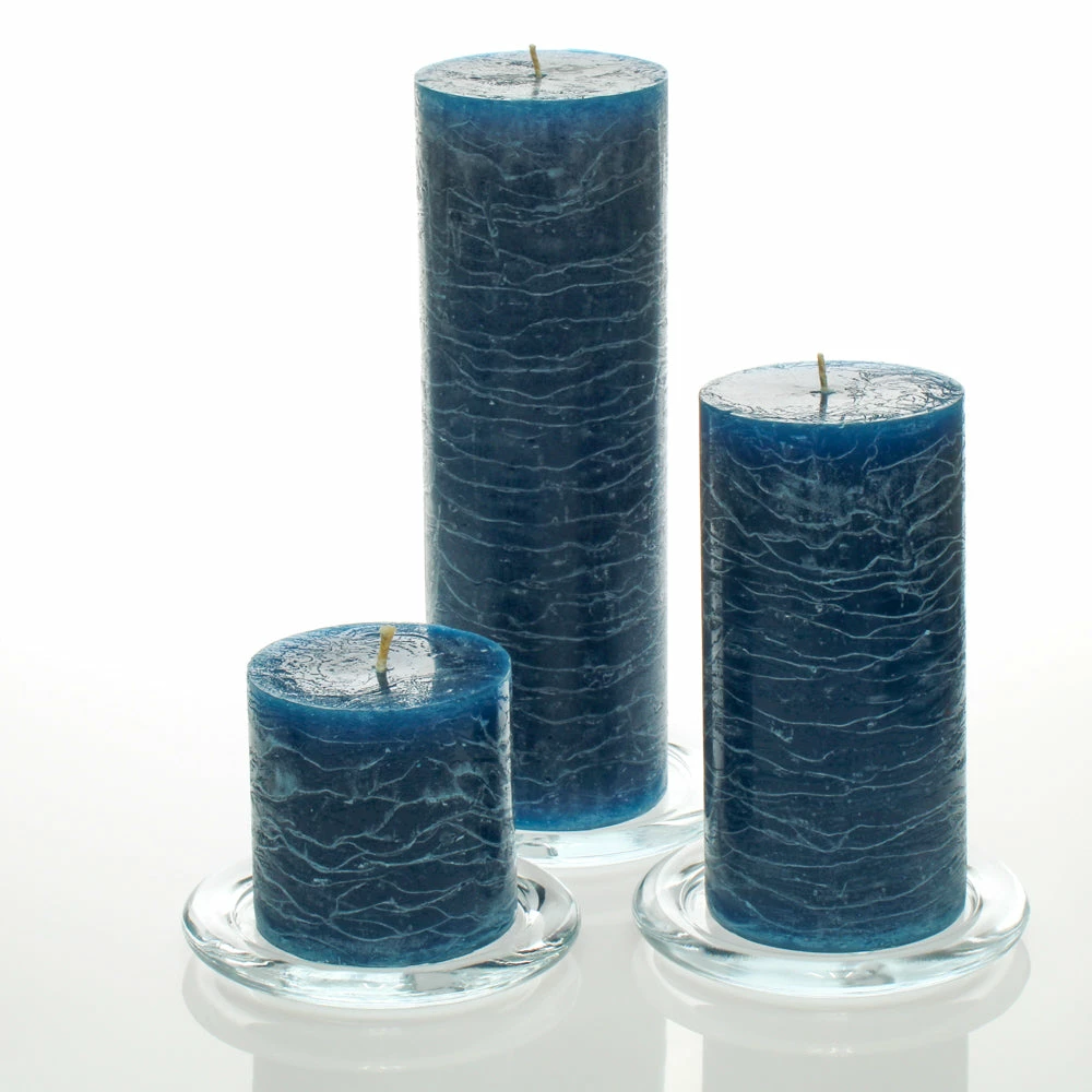 Richland Rustic Pillar Candle 3" X "3, 3" X 6" & 3"x 9" Navy Blue Set Of 36 1 Richland Rustic Pillar Candle 3" X "3, 3" X 6" & 3"x 9" Navy Blue Set Of 36