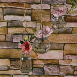 Richland Vintage Bottle Hanging Glass Vase Set Of 48 -US Gift Sales 2024 SmallBudVases 7409