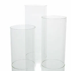 Richland 5" Glass Chimney Candle Shade 8", 10", 12" Set Of 3