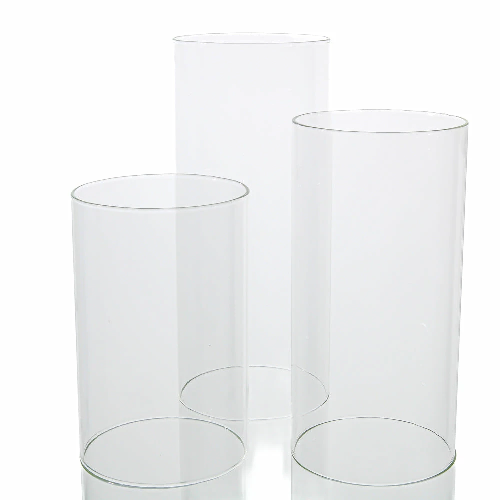 Richland 5" Glass Chimney Candle Shade 8", 10", 12" Set Of 3 1 Richland 5" Glass Chimney Candle Shade 8", 10", 12" Set Of 3