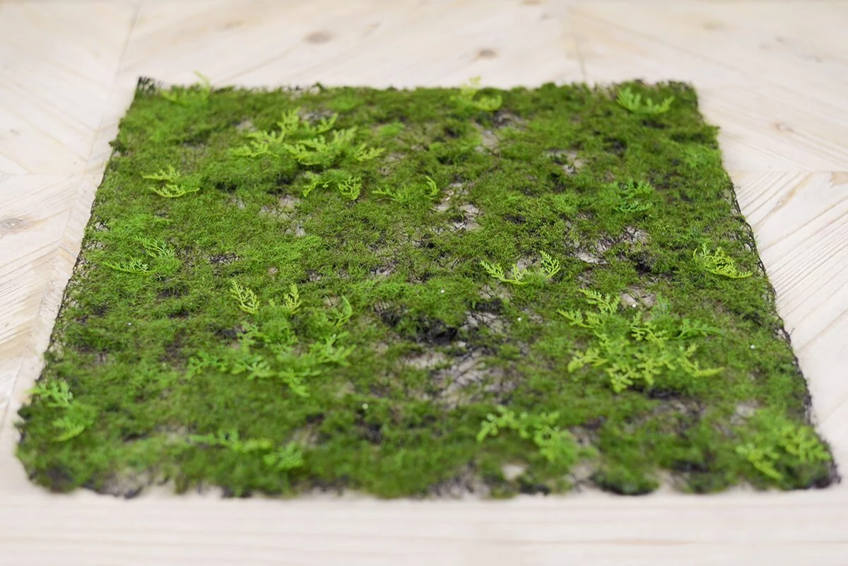 Faux Moss & Fern Tile Square 20in 1 Faux Moss & Fern Tile Square 20in