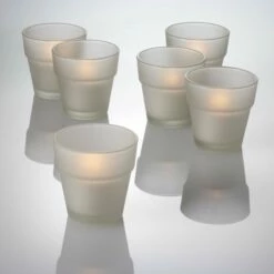 Eastland Flowerpot Votive Candle Holder Frosted Set Of 72