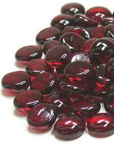 Vase Gems Ruby Red Glass 18 Lbs.