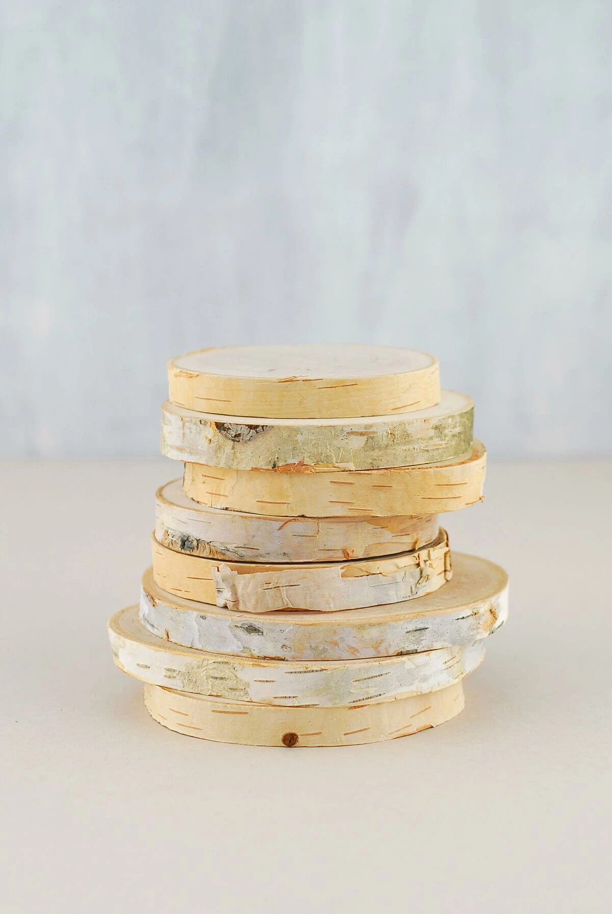 Natural Birch Rounds 3-5in (Set Of 8) 1 Natural Birch Rounds 3-5in (Set Of 8)