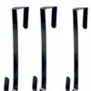 6 Black Metal Wreath Hanger Over The Door, 13.25 Inch