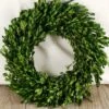 Natural Preserved Round Boxwood Wreath 16in