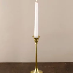 Taper Candlestick Gold 9in
