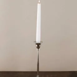 Taper Candlestick Silver 9in