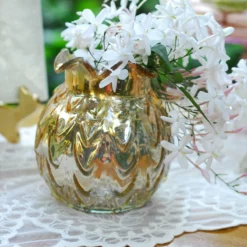 Gold Carraway Vase 5" X 5.25" -US Gift Sales 2024 carraway vase tp 1