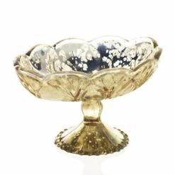 Carraway Pedestal Dish 4.25" Gold -US Gift Sales 2024 carrawaydish