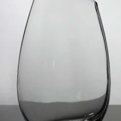 Slanted Rim Glass Vase 10in