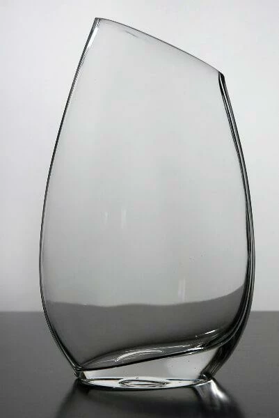Slanted Rim Glass Vase 10in 1 Slanted Rim Glass Vase 10in