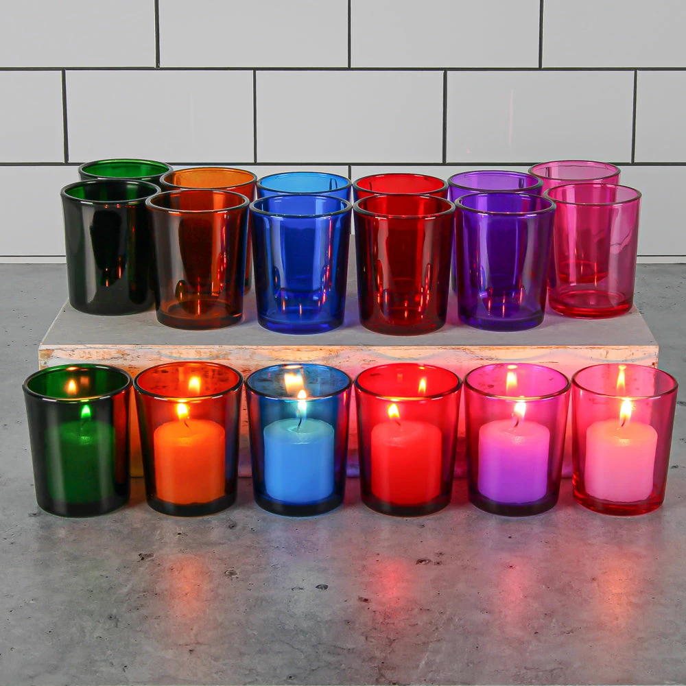 Richland Votive Candles & Eastland Colored Votive Holders Set Of 144 1 Richland Votive Candles & Eastland Colored Votive Holders Set Of 144