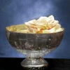 Mercury Glass Compote Bowl Silver Mercury 7.25" X 5"