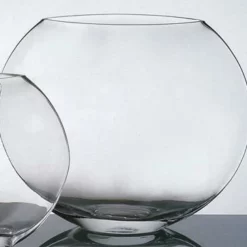 Round Glass Vase 10in -US Gift Sales 2024 flat 10 round globe clear glass vase 4