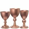 Richland Copper Finish Goblet Compote 9.25", 12", 14.5" - Set Of 3