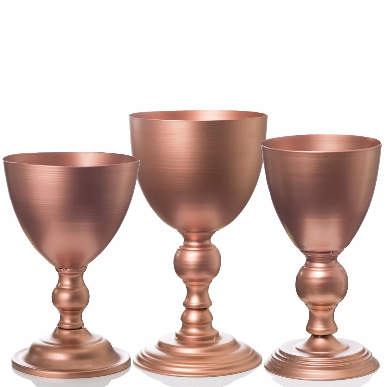 Richland Copper Finish Goblet Compote 9.25", 12", 14.5" - Set Of 12 1 Richland Copper Finish Goblet Compote 9.25", 12", 14.5" - Set Of 12