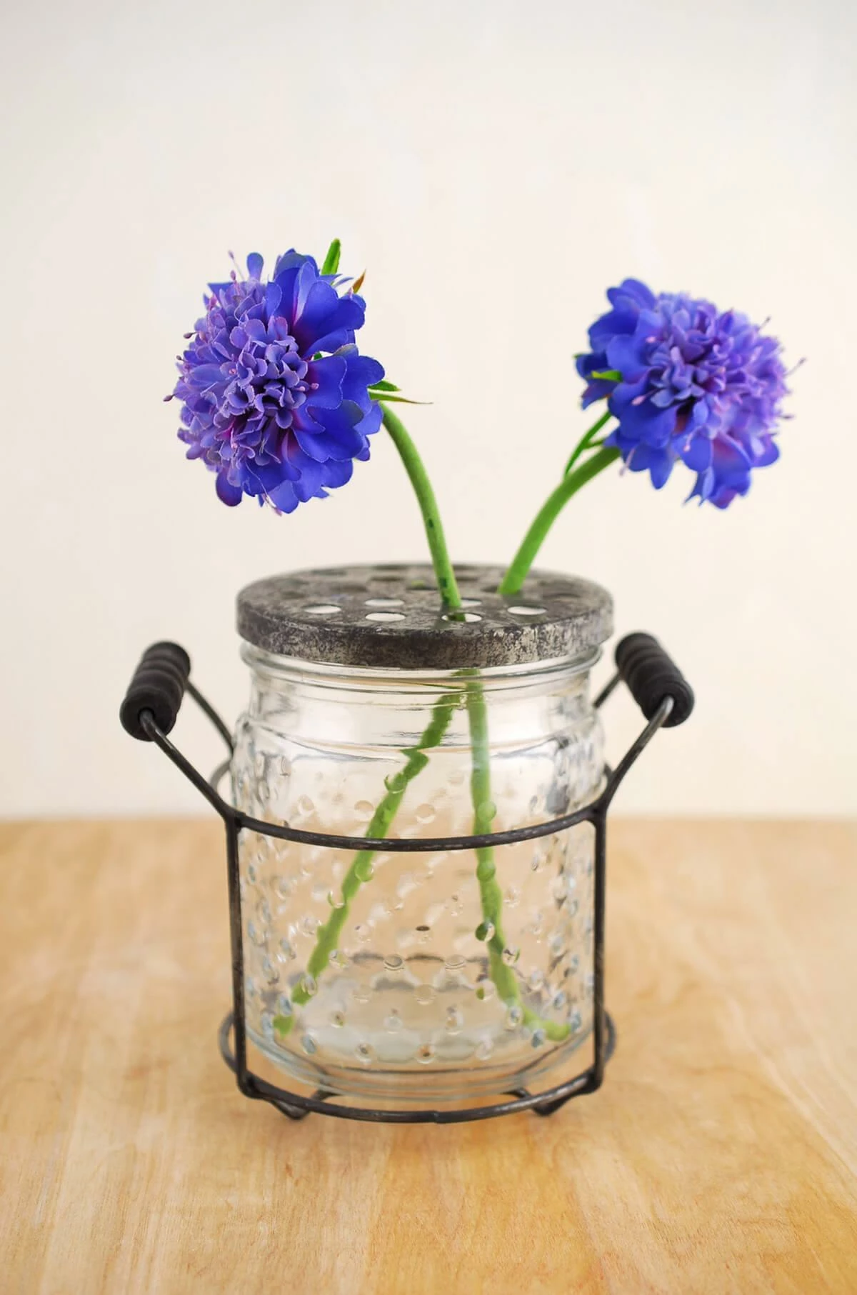 Hobnail Glass Jar With Frog Lid 5in 2 Hobnail Glass Jar With Frog Lid 5in - Image 2