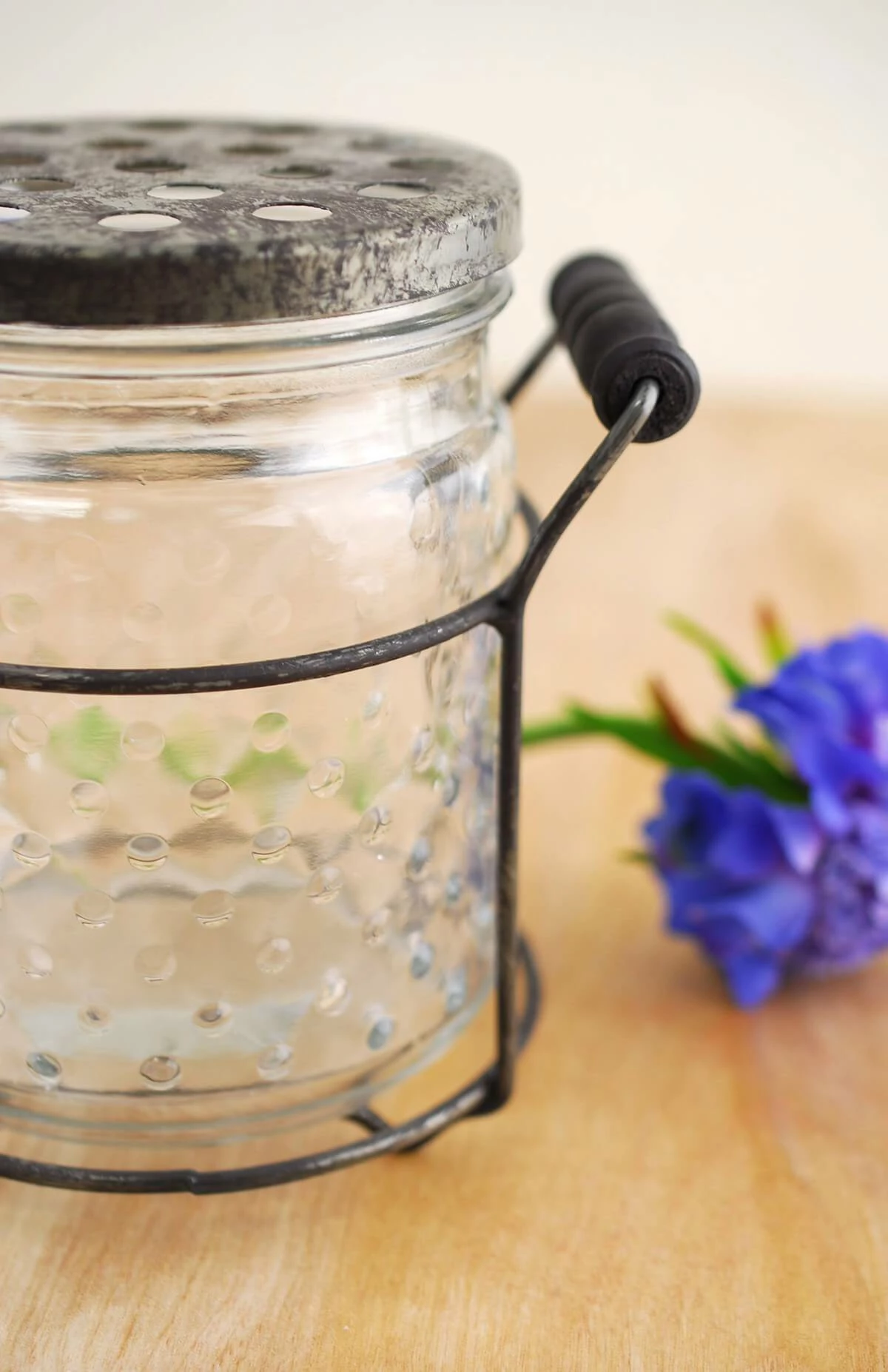 Hobnail Glass Jar With Frog Lid 5in 1 Hobnail Glass Jar With Frog Lid 5in