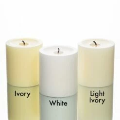 Richland Pillar Candles 4"x6", 4"x9" & 4"x12" Ivory Set Of 3 -US Gift Sales 2024 ivory light ivory white 1 35