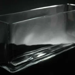 Long Glass Rectangle Vase 11.5" X 3.5"