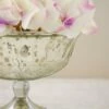 Silver Mercury Glass Compote 7" X 5.25"