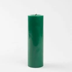 Richland Pillar Candles 3"x9" Dark Green Set Of 12