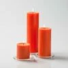 Richland Pillar Candles 3"x3", 3"x6" & 3"x9" Orange Set Of 3