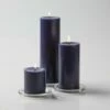 Richland Pillar Candles 3"x3", 3"x6" & 3"x9" Navy Blue Set Of 36
