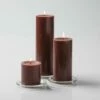 Richland Pillar Candles 3"x3", 3"x6" & 3"x9" Brown Set Of 36