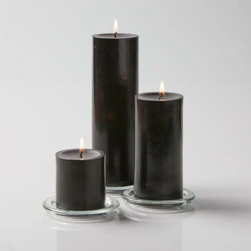 Richland Pillar Candles 3"x3", 3"x6" & 3"x9" Black Set Of 36 1 Richland Pillar Candles 3"x3", 3"x6" & 3"x9" Black Set Of 36