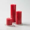 Richland Pillar Candles 3"x3", 3"x6" & 3"x9" Red Set Of 12