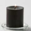 Richland Pillar Candles 3"x3" Black Set Of 12