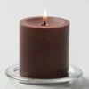 Richland Pillar Candles 3"x3" Brown Set Of 48