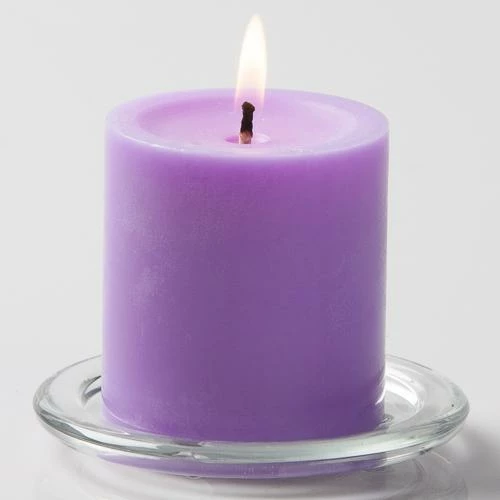 Richland Pillar Candles 3"x3" Lavender Set Of 12 1 Richland Pillar Candles 3"x3" Lavender Set Of 12