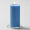 Richland Pillar Candles 3"x6" Light Blue Set Of 6